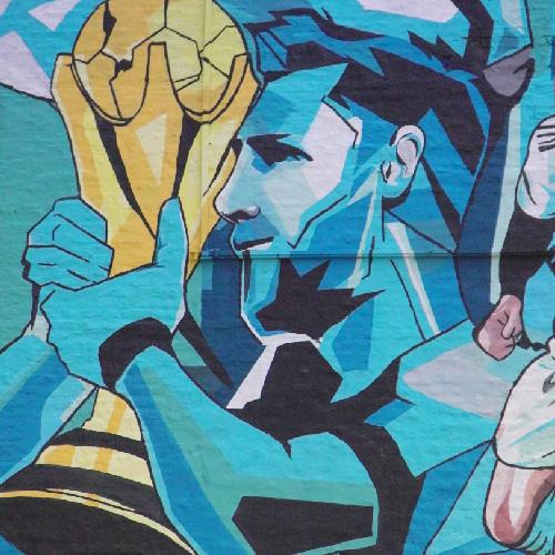 Mural junto a Bitget para celebrar los 36 años de Lionel Messi