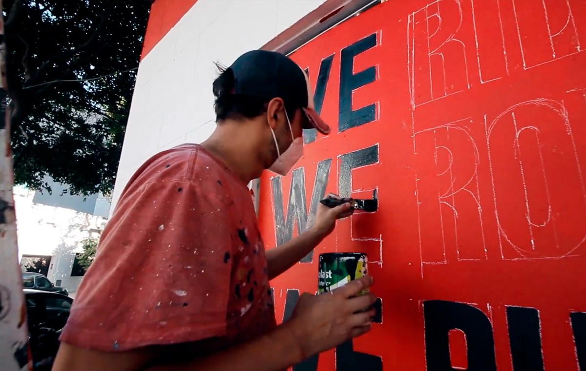 proceso de creación del mural
