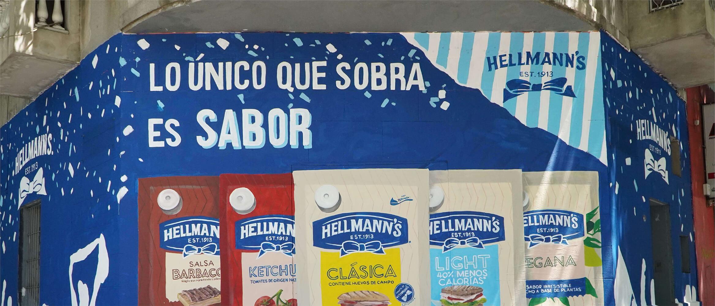 mural de Hellmanns sabor