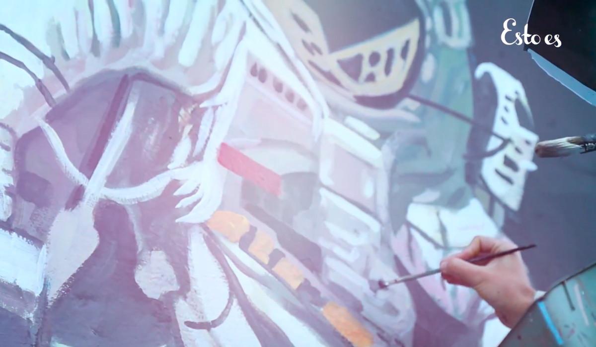 proceso de creación del mural
