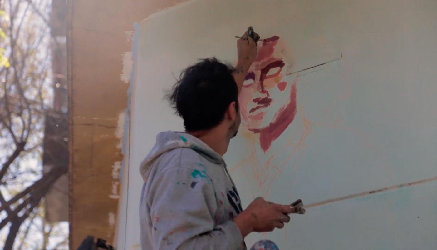 proceso de creación del mural