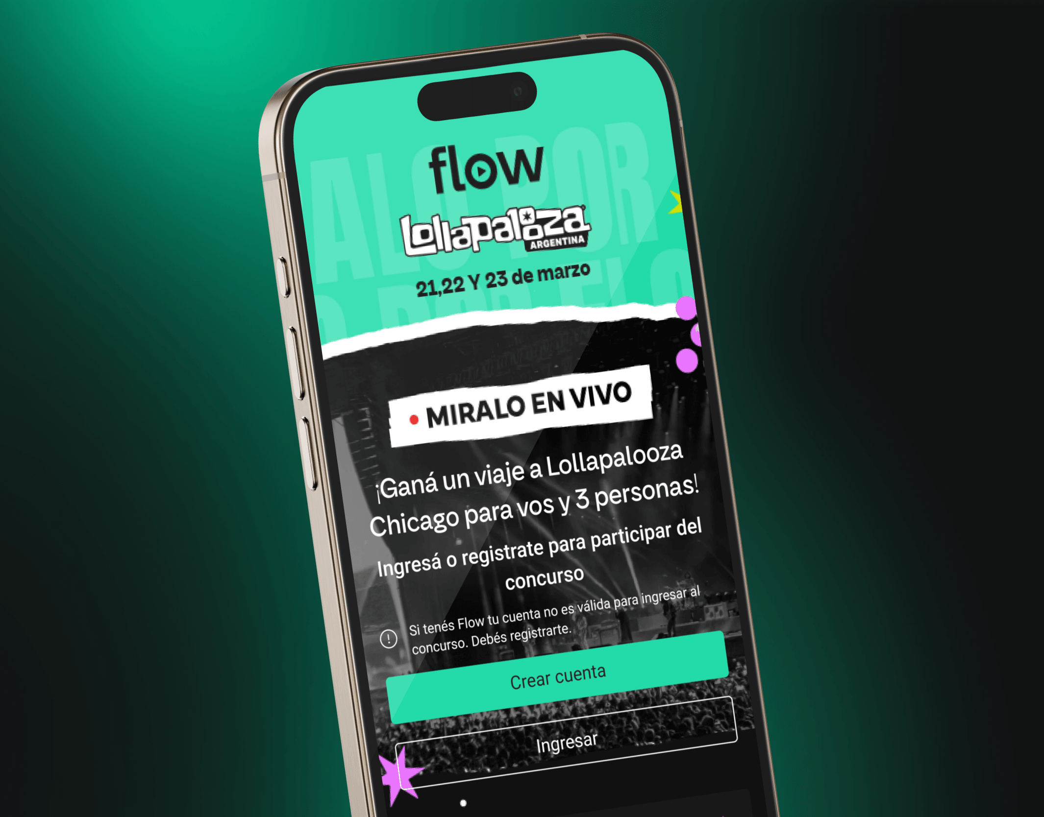 Flow: Lollapalooza desde la pantalla.